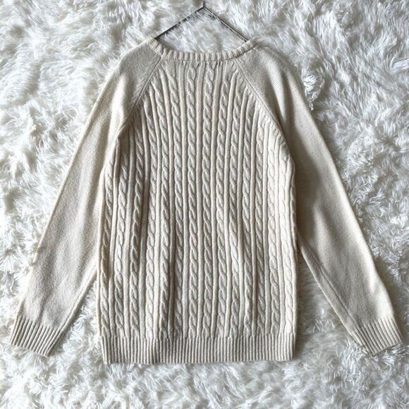 Hearket Cable Knit Sweater M Thin Ivory - Picture 6 of 8